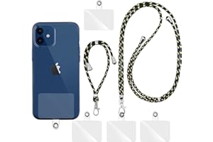 Olliwon Tour de Cou Telephone et Poignet Universelle (2 Pièces), Cordon de Collier Lanière Réglable Compatible avec Coque de Téléphones Portables pour Smartphone, Vert