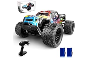 Tecnock Remote Control Car 38km/h High Speed RC Cars, 4WD Off Road Monster Truck All Terrain, 1:18 Electric Racing Car 2.4GHz RC Buggy Vehicle for Adults and Kids