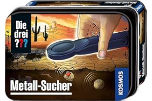 Die drei ??? Metall-Sucher von KOSMOS, Mini-Detektor, Detektiv Set, Agenten Ausrüstung, Spielzeug für Kinder ab 8 Jahre, in praktischer Metalldose, Mitbringsel, kleines Geschenk, Gadget