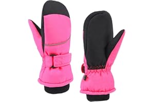 TRIWONDER Guantes de Esquí para Niño Guantes Impermeable Cálido Térmicos para Snowboard Nieve Ciclismo Esquiar Deportes Invierno al Aire Libre