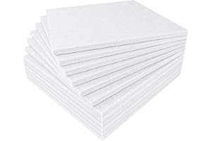 BXI Thickened Sound Absorbing Panels, 12 Pcs 30 X 30 X 1.2 cm Dense Acoustic Panels, Echo Noise Reducing Sound Panels, Tackable Studio Panels for Wall and Ceiling Acoustic Treatment (Soft White)