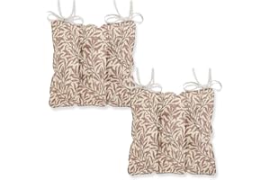Harrison Cropper Seat Pads for Dining Chair William Morris Willow Bough Chair Pads with Straps (Set of 2) (Rose)