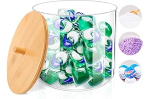 TCJJ Waschmittel Aufbewahrung,Hohe KapazitäT Kunststoff Waschpulver Aufbewahrungsbox,Badezimmer Lagerung Waschmittelbox für Waschmittel Pods,Badebomben,WäScheparfüm