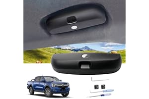 LUWU Kompatibel mit Ford Ranger/Fiesta MK8 / Focus MK4 MK2 ST Line Auto Sonnenbrillenhalter Auto Brillenhalter,Sonnenbrillenhalterung Brillenetui Aufbewahrungsbox Organizer Zubehör(Schwarz)