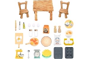 23GUANYI Puerta Elfo Navidad, Elfo Navidad Muñeco, Mesa Decorativa en Miniatura Y Sillas, Juego Cocina Hornear Accesorios Casa Muñecas Muebles Mesa en Miniatura Sillas, Ideal para Hornear Accesorios Navidad