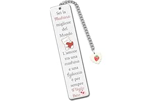 HZBLAZ Madrina Segnalibri Festa della Mamma Regalo Segnalibro Madrina Figlioccia Amore per Sempre Compleanno Migliore Madrina del Mondo Apprezzare l'amore Citazioni incise Ricordi Natale Ringraziamento