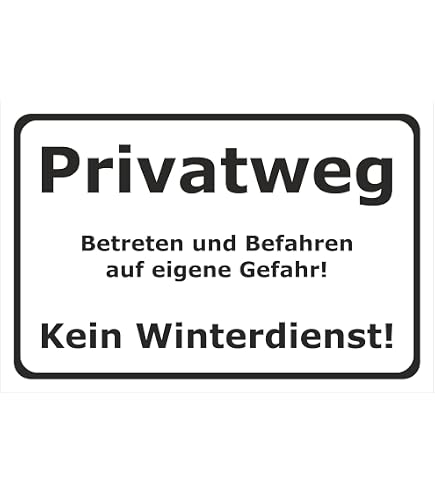 Melis-Folienwerkstatt Schild "Eingeschränkter Winterdienst" - 45x30 Cm, 3 Mm Hartschaum, Mit Bohrlöchern