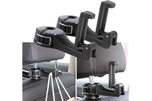 DAILINK Gancho para Asiento de Coche 2 en 1 Gancho Asiento Automóvil Ganchos de Cochecito,Ganchos para Reposacabezas Headrest Hook Colgador Bolso Coche para Eposacabezas de Coche, Comestibles y Bolsos