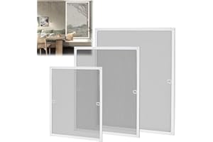 JOIEYOU Fliegengitter Fenster mit Alurahmen Insektenschutzgitter Fliegenschutz Mückenschutz(Weiß,100x120cm)