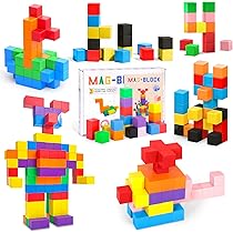 Coicok 32-teilige Magnetische Bausteine - Buntes Lernspielzeug Ab 3 Jahren