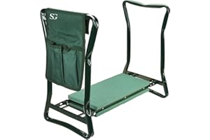SG Traders Garden Kneeler, Portable Kneeler Stool Transforms Into a Comfortable Seat for Gardening, Versatile Kneeler Seat Ensures Soothing Gardening Experience, Included Garden Kneeler Seat - Green