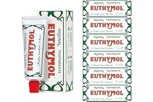‎EUTHYMOL Euthymol Oryginalna pasta do zębów 75 ml x 6, bez fluorków antybakteryjna jama zęby dziąsła czysta zdrowa ochrona odświeżanie codzienna emalia jamy ustnej pielęgnacja zębów