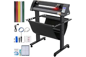 VEVOR Vinyl Schneideplotter 870 mm Folienschneider Leistung 95 W Spannung AC 85-264 V, Plottermaschine Halbautomatisch mit Ständer, Signmaster-Software, Aluminiumlegierung, ARM, DMPL/HPGL, Windows