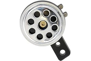 ARDILLION 12V SMALL CHROME HORN 65 mm KLAXON MOPED MOTORCYCLE ATV CHOPPER MOTORBIKE CAR CUSTOM PROJECT TUNING