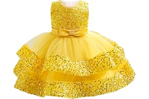 Miipat Vestito da Bambina Paillettes Tulle Senza Maniche Abito da Principessa per Bambina Ragazze in età Prescolare Vestiti da Festa Formali per Compleanni Matrimoni e Concorsi di Bellezza