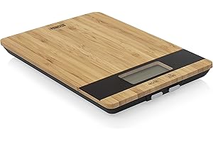 Princess Balance de cuisine Pure - Capacité maximale 5 kg - Précision au gramme - Finitions bambou