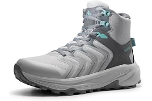 NORTIV 8 vandringsstövlar för kvinnor vattentäta med fotvalvsstöd sneakers promenader utomhus bekväm lätt stövel Echo Mid