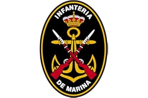 Artimagen Pegatina óvalo Infantería de Marina 60x80 mm.
