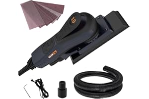 MAXXT Brushless Sheet Sander Electric 3mm Orbital Sander 350W Powerful EC Motor Multi-Function 4000-10000RPM Variable Speed Corded Machine with 10 Sanding Papers for Woodworking Palm Sander Finishing