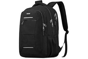 ‎BIKROD BIKROD Rucksack Herren, Schulrucksack Jungen Teenager, 17.3 Zoll Laptoptasche mit USB Ladeanschluss, Arbeit Reisen Wasserdicht Rucksack mit Anti Diebstahl Tasche, 25-35 L
