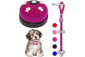 KEXIAVA 2 Unidades Timbres para Perros Timbre para Mascotas Perros Accesorios Timbre Perros Adiestramiento Timbre de Puerta para Perros para Salir al Aire Libre Campana de Tren de Cachorros (Morado)