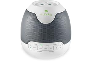 HOMEDICS MyBaby Lullaby Sound Machine & Projector – Baby Sleep Machine Plays 6 Sounds & Lullabies, Projects Soothing Images - Auto-Off Timer, Adjustable Volume, Great for Baby Registry and Baby Shower Gifts