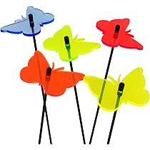 Acchiappasole Bouquet Lucille - Giallo, 3 Dischi Ondulati Da 8cm Con Stelo 25cm, Per Vasi E Fioriere