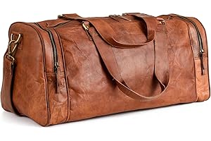 Berliner Bags Weekender Oslo Leather Travel Bag Women Men Brown Large 45L