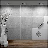 24 Stück Fliesenaufkleber 15x15cm - Selbstklebende Fliesenfolie Grau Mosaik