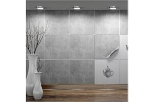 ‎FOLIESEN FoLIESEN - Fliesenaufkleber 20x20 cm | selbstklebende Fliesen-Folie für Bad & Küche | entfernbare Klebe-Folie für Wandfliesen Küchenrückwand & Bordüren | 60 Klebefliesen, Dekor Greydi