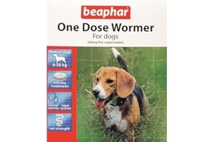 PONZE HOME SERIES PonZE Beaphar One Dose Wormer Tablet Worming For Medium Dogs Dewomer Upto 20 Kg