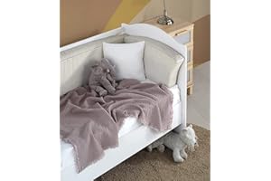 BOHORIA® Muselin Oeko Tex - Manta para bebé, 4 capas, 100 % algodón, para sofá, sillón y cama, manta de gasa (80 x 80 cm, plum)