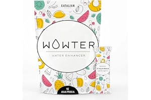 ‎WOWTER BY AMZ BETTER WOWTER by AMZ BETTER, Pulver für Aromatisiertes Wasser, 24 Beutel Pfirsich-Tee Aromatisiertes lösliches Pulver, Getränkepulver ohne Zucker, ohne Kalorien, GMO-frei, Glutenfrei, Made in Italy, 96 g