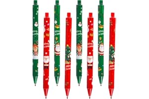 Gukasxi 24 Stück Weihnachts Kugelschreiber 0.5mm Druckkugelschreiber, Weihnachts Schreibender Kugelschreiber für Studenten Kinder Weihnachten Party Geschenke Bag Fillers