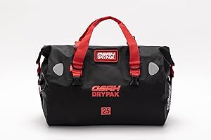 ‎GREANTHOUR Greanthour Waterproof Motorcycle Bag Luggage Roll Motorcycle Tail Bag Saddle Bag Large Storage Space Suitable for Motorcycle Cycling Camping Water Sports Sky Black 25L