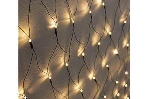 meisterhome LED Lichternetz 240 LED Warmweiß 3x3m Außen und Innen Weihnachten lichterkette
