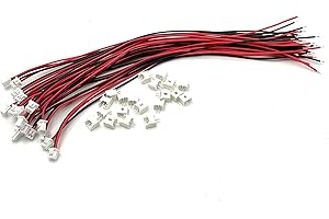 WINWILL 20 Set Micro JST MX 1.25mm 2Pin Connettore Spina Presa 1.25mm Passo Femmina e Maschio Connettore PCB Socket 150mm Cavo