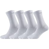 David Benjamin Unisex 4-Piece Premium Boxed Cotton Tennis & College Socks Women & Men - Breathable, Durable, Soft and