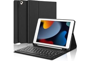 ‎SENGBIRCH SENGBIRCH Hülle mit Tastatur für iPad 9./8./7. Generation 10.2 Zoll - Deutsche QWERTZ Layout Abnehmbar Magnetisch Tastatur, Soft TPU Gehäuse für iPad Air 3 10.5", Schawarz