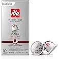 illy Coffee Nespresso Compatible Capsules, Lungo Intenso, Aluminium Coffee Capsules, Pack of 10