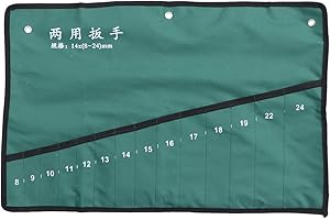 DOITOOL 1 Stück 14 Fächer Werkzeugtasche Werkzeugrolle Werkzeug Rolltasche Rolltasche Werkzeug Rolltasche (Grün)