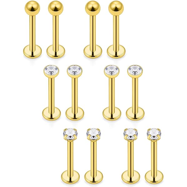 8 Anneaux De Nez Et Oreille En Acier Chirurgical - Bijoux Piercing Charnière 16G 6-12mm