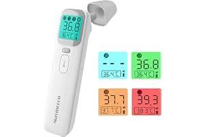 Baby Ear Thermometer, Maymocon Infrared Digital Thermometer for Kids Adults Object, 4-in-1 Touchless Forehead Thermometer for Home Use with Fever Alarm 1S Reading Memory Function CE Approved