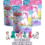 3 grandi bombe da bagno Unicorno a sorpresa di Zimpli Kids, 6 giocattoli Unicorno a sorpresa da collezionare, regalo misterio