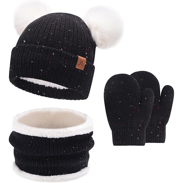 Atsmoce® Bonnets D'hiver Pour Enfant Bonnet Tricoté Avec Doublée En Polaire Bonnet Chaud Pour Enfant Avec Oreillettes Et Attaches Convient Aux Tout- Petits De 2 Ans à 6 Ans (Kaki