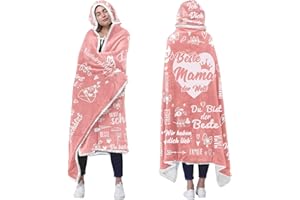 ZQYMM Geschenk für Mama, Sherpa Fleece Decke mit Ärmeln als Geschenke für Mama von Tochter Sohn, Beste Mama Geschenk, Weihnachten Geburtstagsgeschenk für Mama