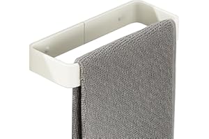 SAYAYO Porte Serviette Mural sans Perçage pour Salle de Bain, Support Serviette Adhésif en Aluminium pour Cuisine Baignoire Lavabo, Blamc 20CM, EGYS24030-200-3M-W