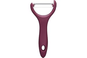 Fiskars Économe, En forme de Y, Acier inoxydable, Couleur : merlot, Inspiration, 1027501