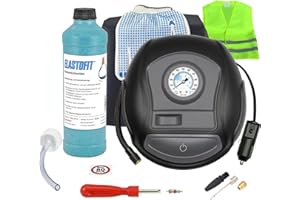 ‎ELASTOFIT ELASTOFIT Reifen Pannenset mit Kompressor Reifendichtmittel 10 Jahre haltbar (XT200 Plus)