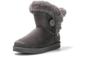 JOMIX Bottes Classique Femme Hiver Bottes de Neige en Fourrure Synthétique Chaud Confortable et Léger